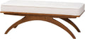 Baxton Studio Orella Japandi Cream Boucle Fabric and Walnut Brown Finished Wood Bench