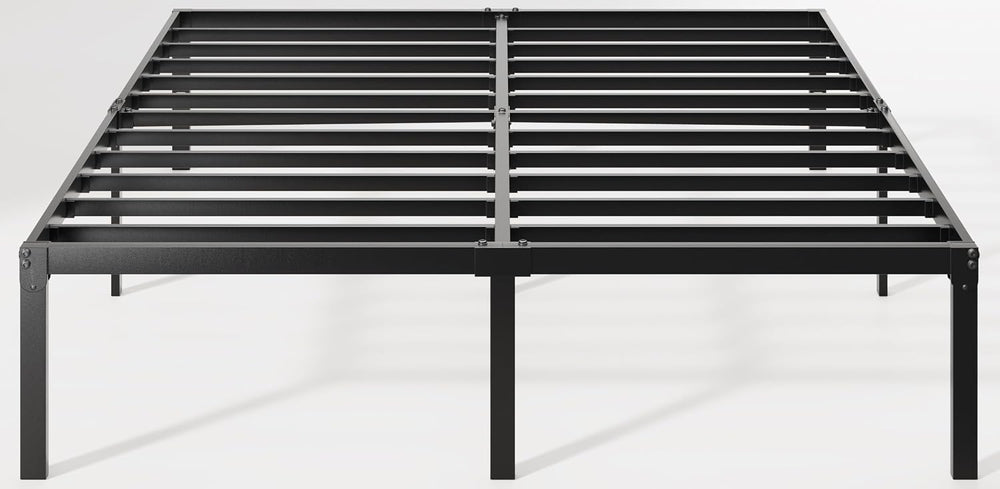Allewie Queen Bed Frame, 14 inch Metal Beds with Storage Space, Black