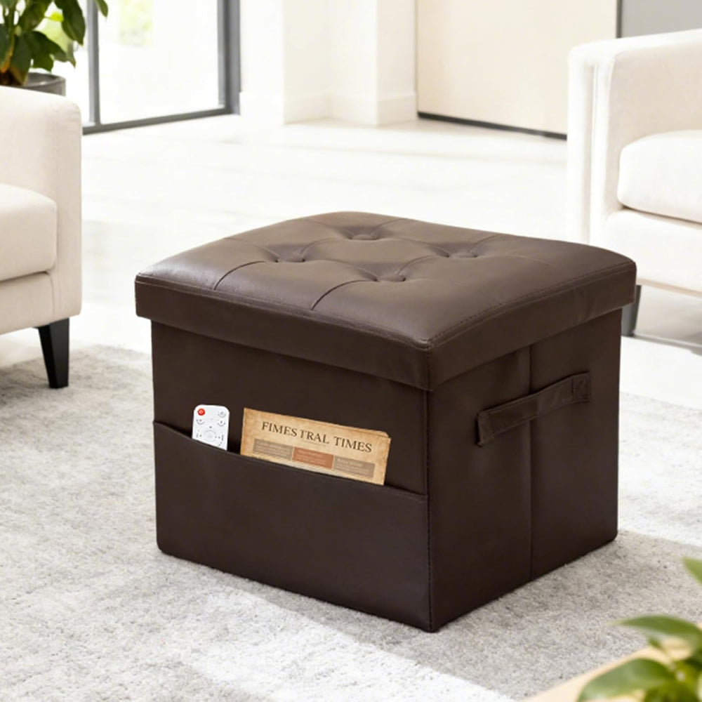 ALASDO Storage Ottoman Footrest Stool Small Ottoman with Storage Foldable Ott...