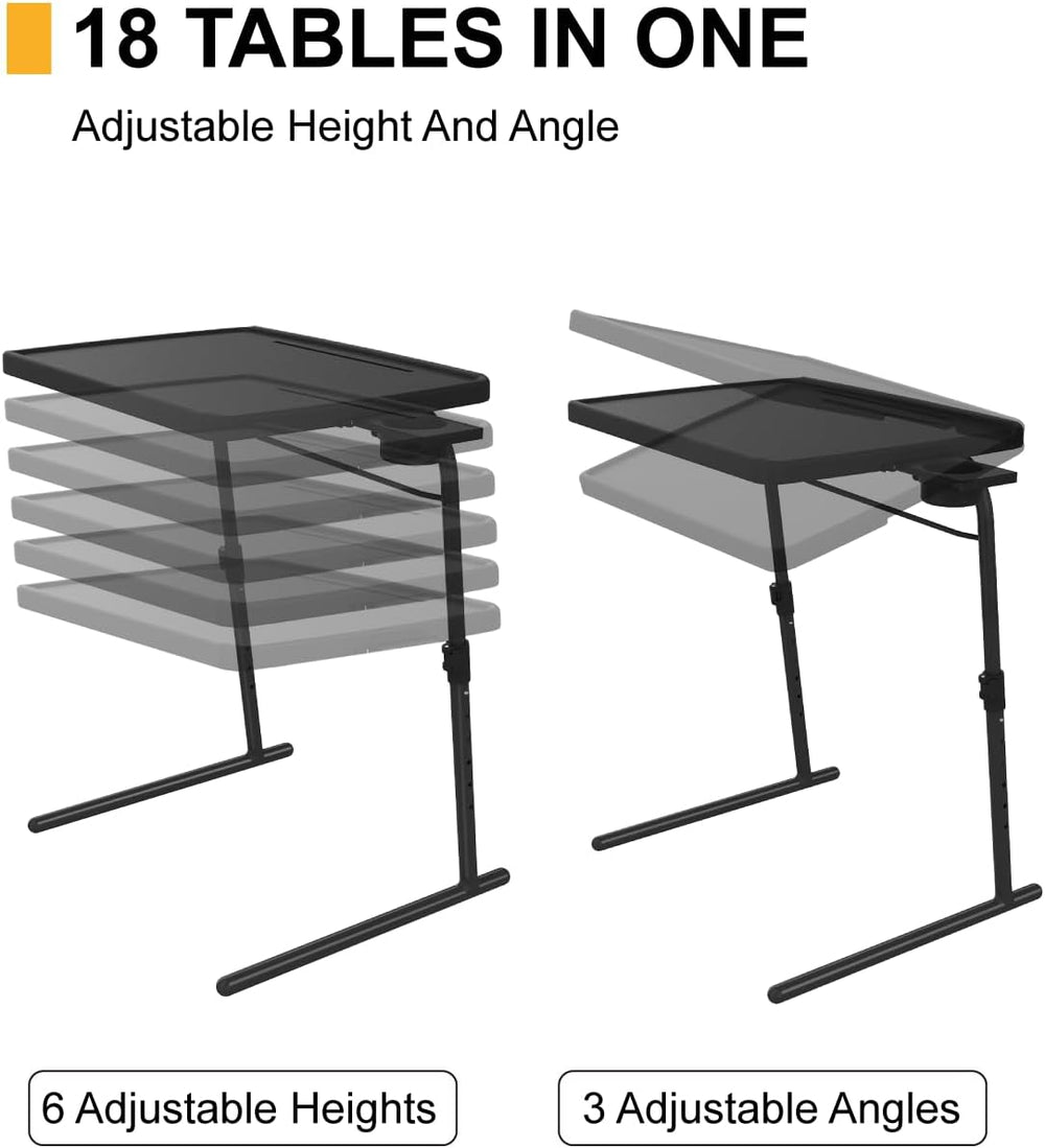 TV Tray Table, XL PRO TV Dinner Tables, 16.9 x 22 x 29.1inch Folding Desk wit...