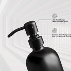 Black Soap Dispenser Bathroom Set, Soap and Lotion Dispenser Set with Stainless Steel Pump, Perfect for Bathroom Decor. (Black)