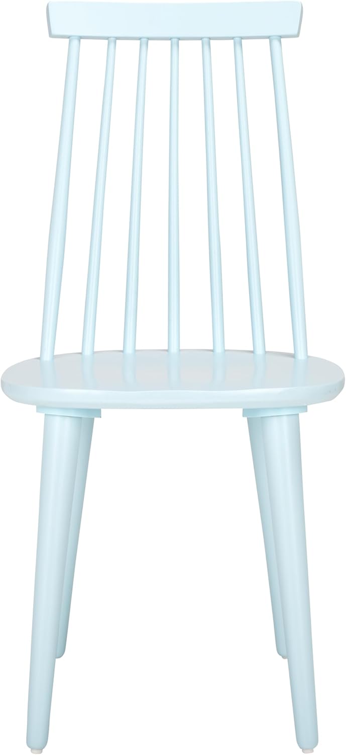 SAFAVIEH Furniture - Burris Side Chair Set of 2 - Pale Blue - Solid Wood - Mo...