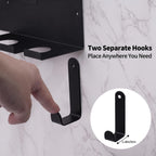 Hot Tools Organizer Wall Mount, Hair Tool Organizer, Hair Dryer Holder Wall Mounted for Blow Dryer, Curling Iron Black Curling Iron Holder 3 in 1 Modern Storage with 3M Adhesive for Bathroom, Vanity