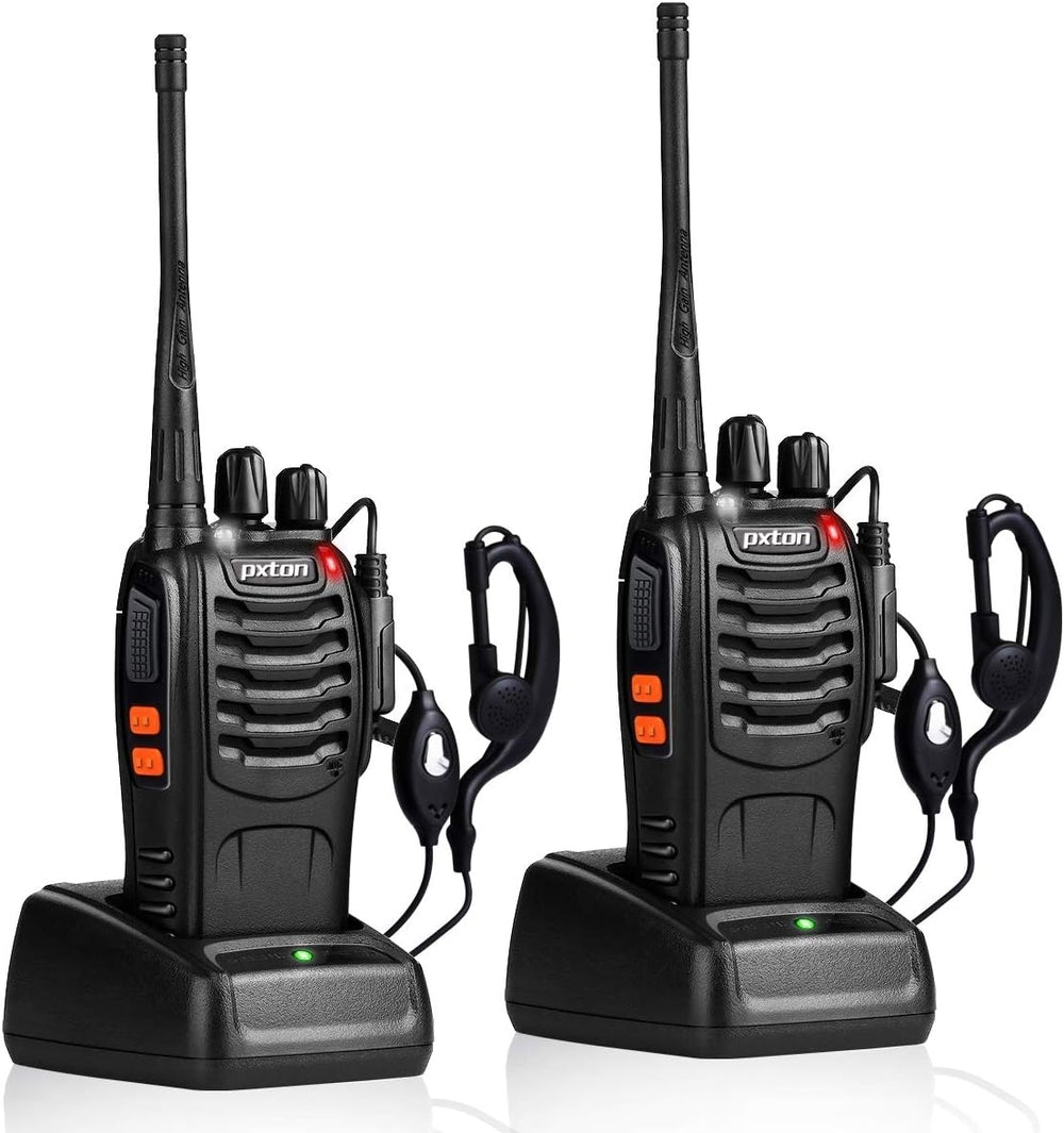 Walkie Talkies Rechargeable Long Range Two-Way Radios with Earpieces,2-Way Ra...