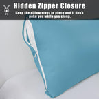 Body Cooling Pillow Cases Cover, Bamboo Rayon Body Pillowcases with Zipper Closure, Cool and Breathable Pillow Case for Hot Sleepers and Night Sweats, 20x54 inches, Blue