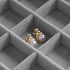 Stratalife Jewelry Organizer 40 Grid Jewelry Tray with Lid Dust-proof Velvet Earring Organizer Ring Holder Necklaces Earrings Storage Drawer Accessories Box for Women Gray