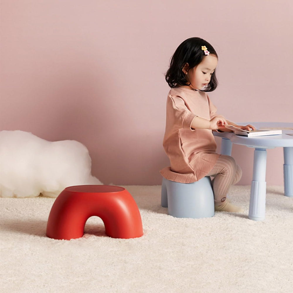 Simple Colourful Small Short Stool for Home, Non-Slip Ring Rainbow Shoe Stool...