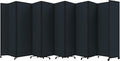 Versare Room Divider 360 Portable Wall Partition | Folding Panels | Large Freestanding Divider | Locking Wheels | Temporary Room Separator | 25' x 7'6'', Blue Spruce
