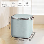 Large Blanket Storage, 180L Foldable Storage Bin, Clothes Storage Bags with Handle Zippers Blanket Organization for Bedroom Closet Comforter Sheets Pillow