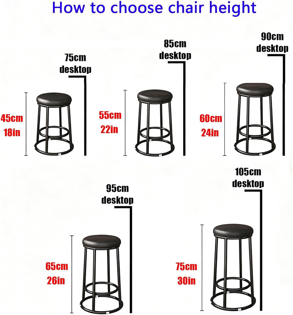 22in, 26in, 30in, Bar Stools, Round Counter Stools, Commercial Chair, Office Desk Guest Chair, Easy Assembly, for Bar, Kitchen, Dining Room(Yellow,55cm/22in)