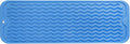 Silicone Dish Drying Mat for Multiple Usage,Easy clean,Eco-friendly,Heat-resistant Silicone Mat for Kitchen Counter,Sink,Bar,Bottle,or Cup Lichen Blue M 17 inches x 6 inches