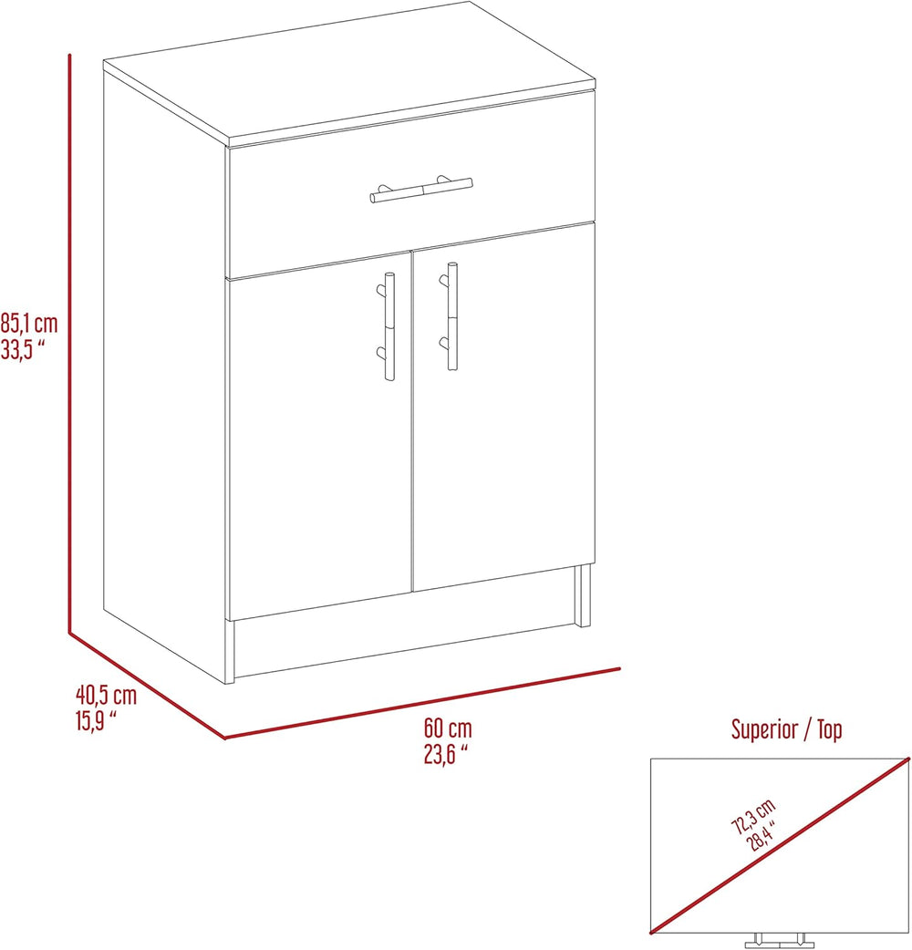 Oxford Pantry Cabinet, Kitchen Storage Solution for Utensils, Food & Dish...