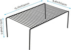 Kitchen Cabinet Shelf Organizer Set of 5, Large (15.7 x 9.4 inch) Metal Wire Pantry Storage Shelves, Dish Plate Racks for Cabinets, Freezer, Counter, Cupboard Organizers and Storage, Black