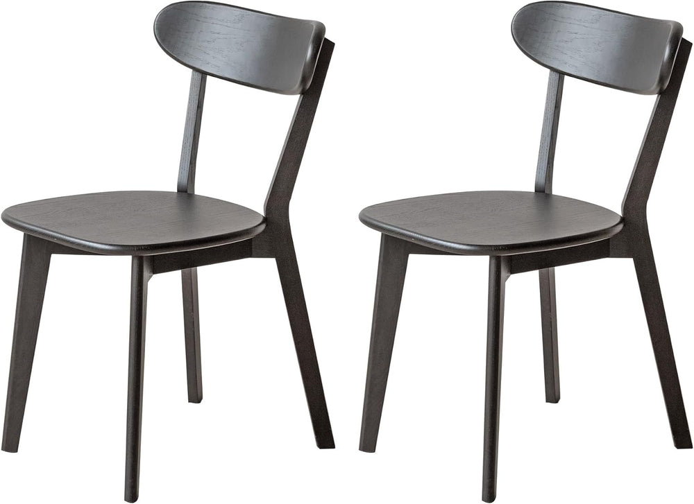 YESWOOD Oak Dining Chairs Set of 2, 100% Solid Wood Kitchen Chairs with Curve...