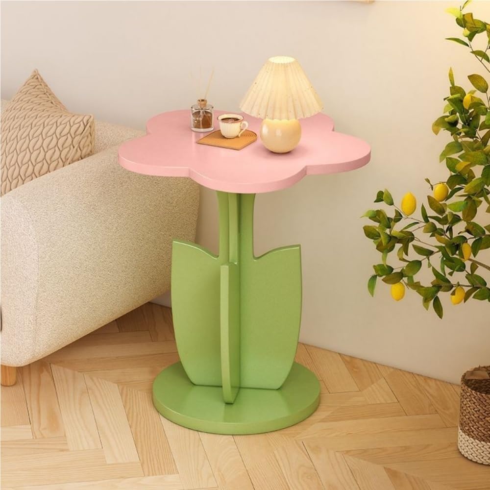 Funky Decorative Flower-Shaped Side Table, Modern Creative Couch Table with P...