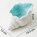 7.7" x 4.7" x 3.5" Large Conch Jewelry Dish Tray SeaConch Bowl Ceramic Conch Ring Holder Decorative Trays Cute Jewelry Organize Key Storage Tray for Home Decor Porcelain Jewelry Deco