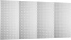 Pegboard Wall Organizer 4 PCS 24" x 12" Silvery Peg Board Metal Pegboard Panels for Garage Tool Storage