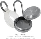 CURVD Premium Carrying Case – Durable Travel Keychain Container, Medicine Pill Organizer & Travel Pill Box, Small Waterproof Holder for Pills, Earplugs, Jewelry, Compatible with Loop, Vibes & Eargasm