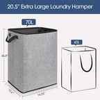 SNIGJAT Clothes Laundry Hamper for Bedroom, Lightweight Dirty Clothes College Hamper Collapsible for Small Space, Sturdy Laundry Basket with Handles for Bathroom Closet, 70 L