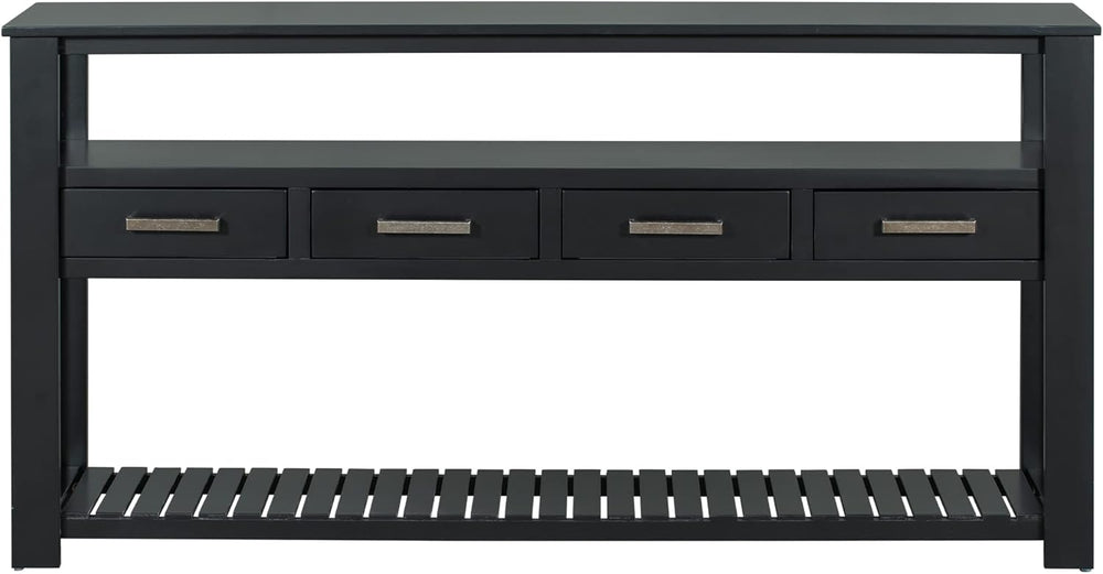 LKTART Console Table for Entryway with 4 Drawers,61.5'' Long Sofa Tab...