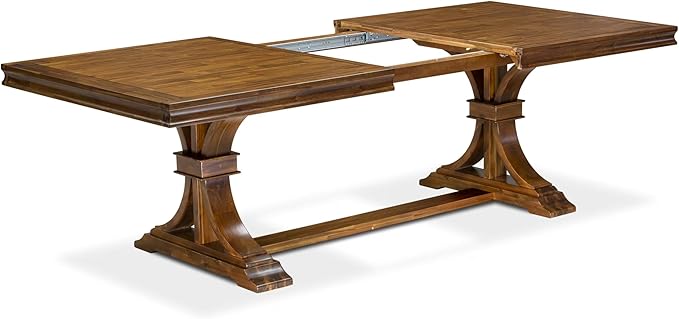 LECY7-AWA-28 7-Piece Dining Table Set Includes a Kitchen Table and 6 Beige Polyester Fabric Dinner Chairs with High Back - Antique Walnut Finish