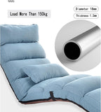 Folding Lazy Floor Chairs, Balcony Bay Window Reading Reclining Lounge Garden Sun Lounger,(Coffee Color)