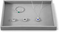 Jewlery Tray, Velvet Jewelry Display,Premium Flat Catch All Trays,Luxury Mens Valet Tray,Grey Jewelry Drawer Organizer