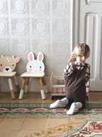 Tender Leaf Toys - Forest Table and Chairs Collections - Adorable Kids Size Art Play Game Table and Chairs - Made with Premium Materials and Craftsmanship for Children 3+ (Forest Rabbit Chair)