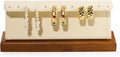 Solid Wood Jewelry Earrings Display Stand Small Jewelry Display for Long Earrings(Beige)