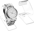 Prasacco Clear Watch Display Stand, 2Pcs Single Watch Holder Organizer Acrylic Watches Holders Display Rack Jewelry Holders Stand for Bracelet Jewelry Storage