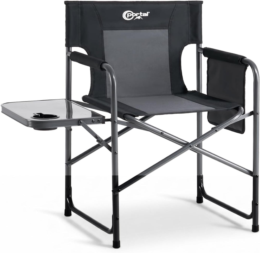 Portal Directors Chair Camping Chairs for Adults with Side Table Folding Lawn...