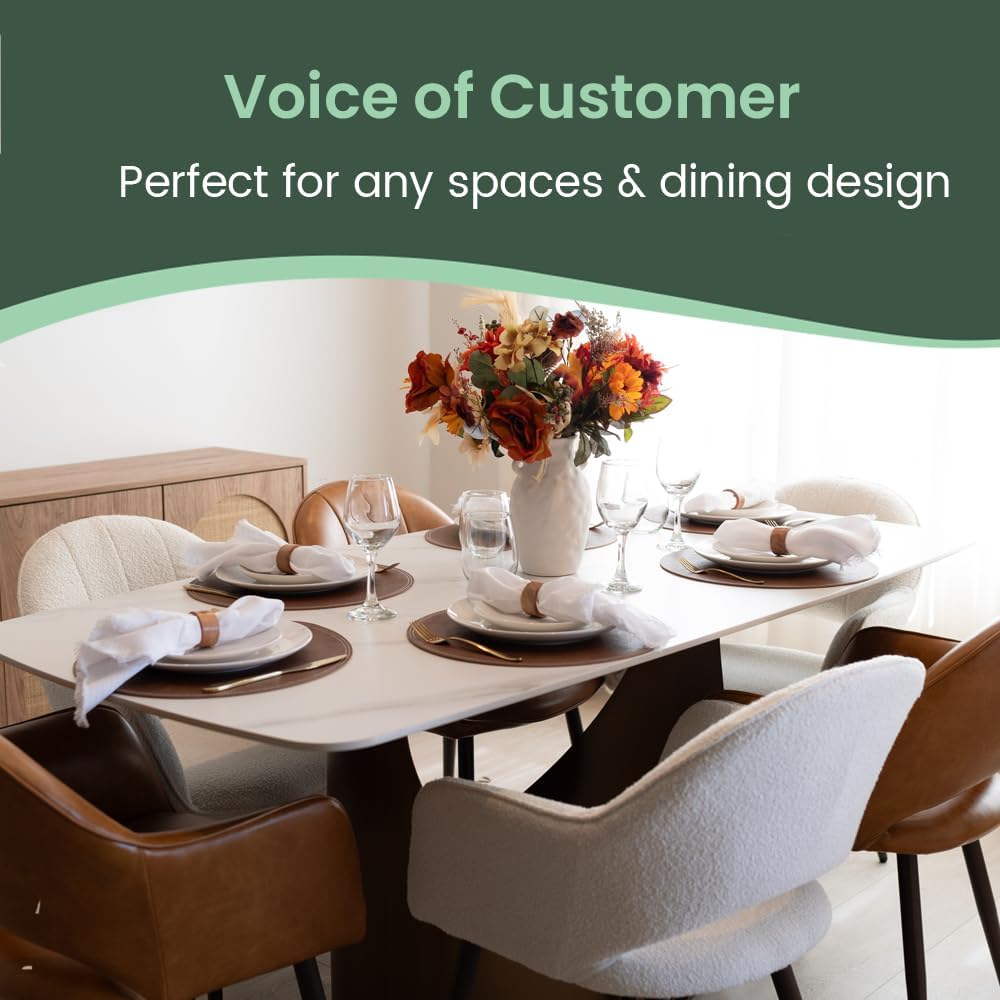 POVISON 63" Modern Dining Table for 4-6, Hobart Rectangle Dining Table, ...