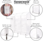 HANGERWORLD 5ft Clothes Garment Rack Cover for Open Closet Clear Showerproof COVER ONLY (60"x24"x65")
