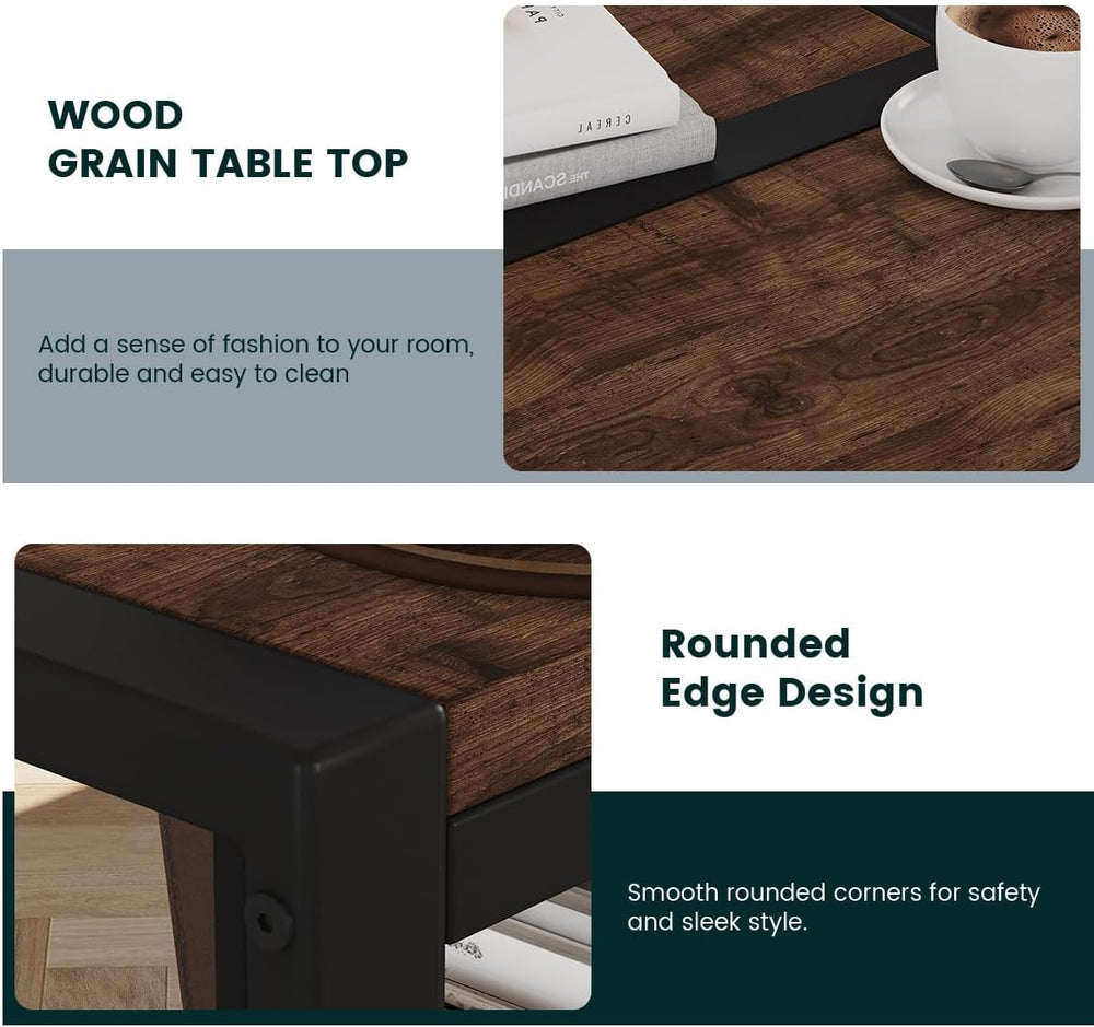 BON AUGURE End Table Set of 2, Small Side Table for Living Room, Night Stand,...