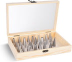 Piping Tip Organizer, Equipped with 200 Pcs of Cake Flower Nails, Holds 60 Piping Tips, Cake Decorating Tools, Baking Tools, Cake Decorating Tips Storage Box Made with Wood, Piping Tip Sold Separately