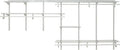 ClosetMaid ShelfTrack Wire Closet Organizer System, Adjustable from 7 to 10 Ft., With Shelves, Clothes Rods, Hardware, Durable Steel, White