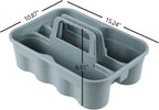 6-Pack Plastic Cleaning Storage Caddy, Cleaning Supply Carry Caddy, Gray