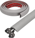 HARFINGTON 6ft Cord Cover Floor W0.6 x H0.33 Inner Channel PVC Hide Extension Cable Floor Wire Hider Wire Covers Protector for Prevent Cable Trips Cables Management, Grey