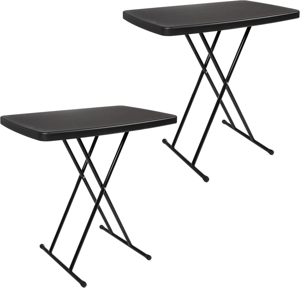 Lavish Home Portable Folding Tables Set of 2-2.5 Foot Indoor/Outdoor Portable...