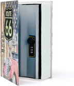 Diversion Book Safe Storage Box (9.5"×6"×2.2"), Dictionary Secret Safe Can with Security Combination Lock, Diversion Book Hidden Safe (Route 66 Road, Code)