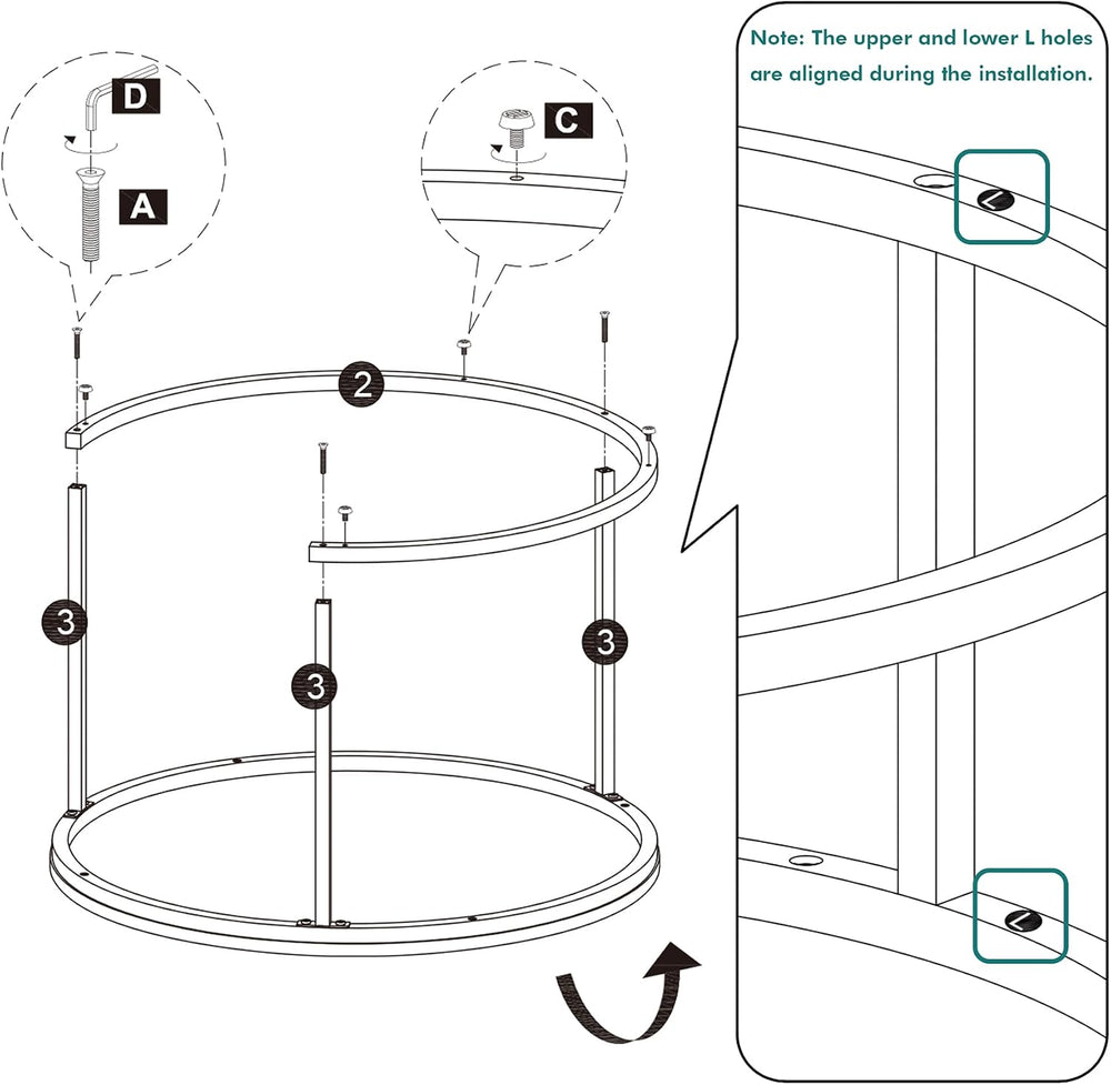 Nesting Coffee Table Set of 2, 27.6 inch Round Side Tables Coffee Table with ...