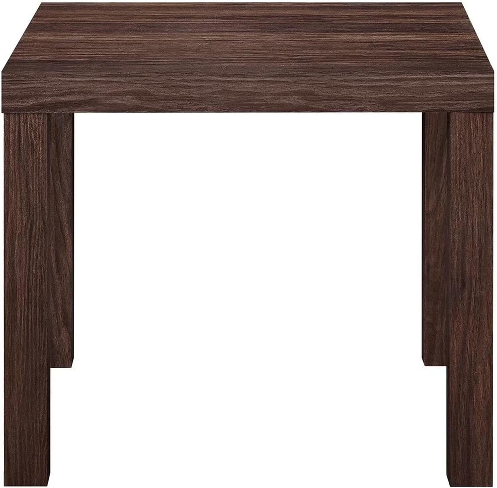 Modern Side Table 20 Inch Square End Table Wood Look Nightstand for Living Ro...