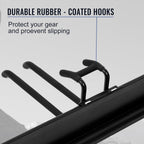 Wall Mount Tool Storage Rack, Garage Organization, Heavy Duty Garage Storage Tool Organizer, Garden Tool Wall Hooks and Hangers, Hold Up to 350lbs Black 2Pack