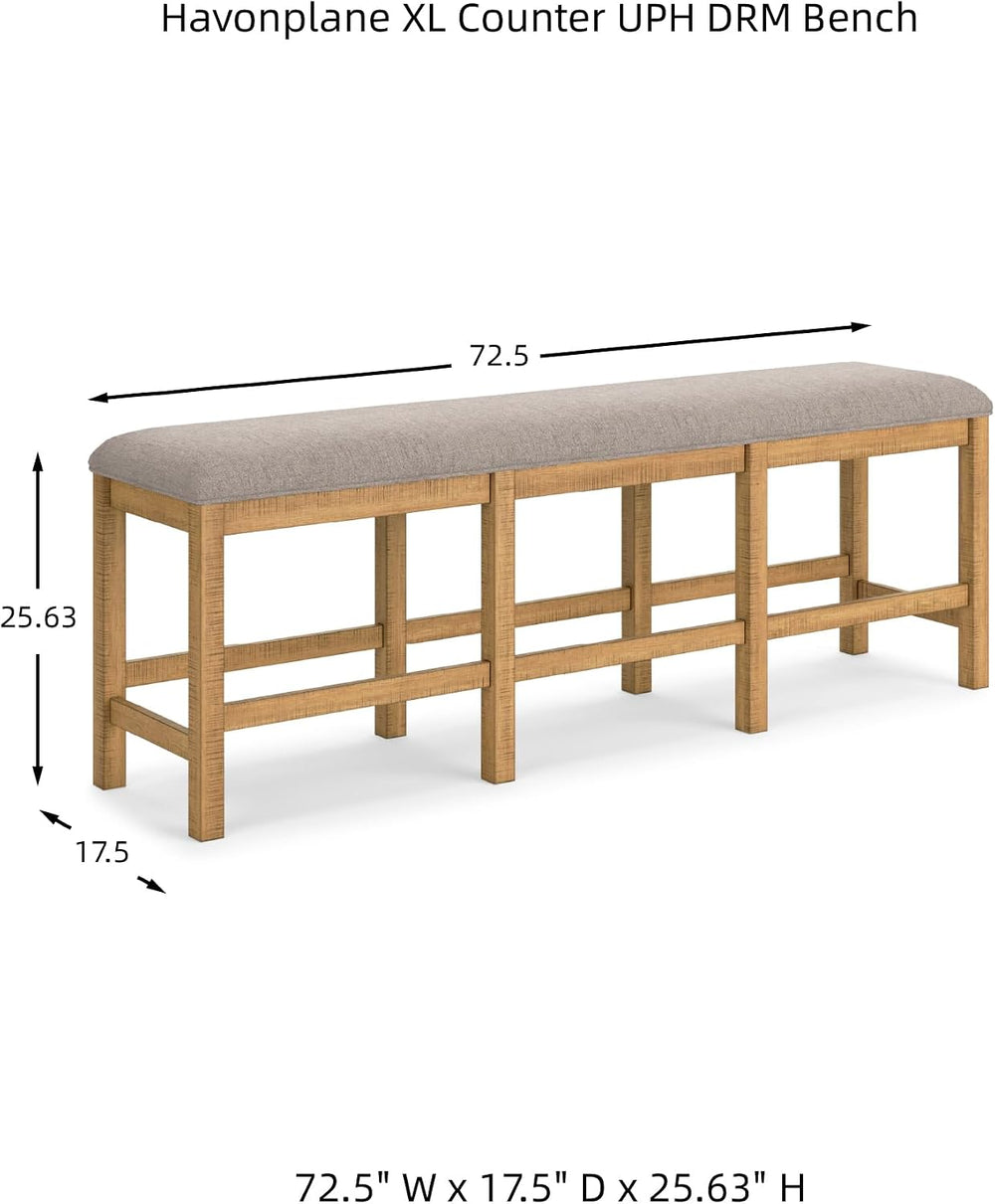 Signature Design by Ashley Havonplane Counter Height Dining Bench, 72" |...