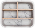 Desk Organizer, Marble Remote Holder for Table, Modern Office Controller Pen Phone Holder Organizer, Stylish Caddy and Storage Accessories for Bedside Nightstand Desktop Coffee Table