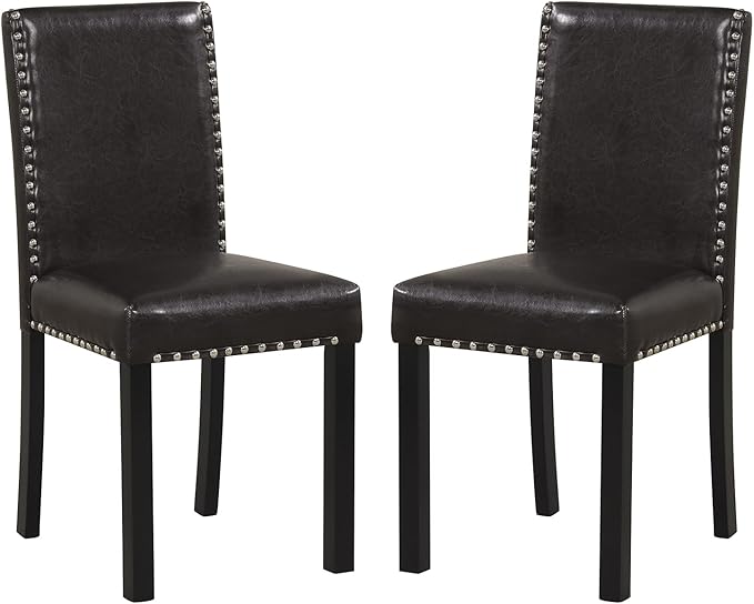 Giantex Dining Chairs Set of 2, Faux Leather Upholstered Parsons Kitchen Chai...