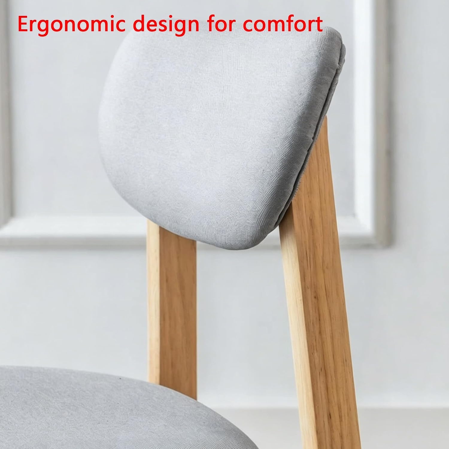 Dining Chairs, Home Office Desk Chair, Minimalist Bar Stool, Wood Legs, Curved Open Back, Comfortable Event Stool, for Patio, Picnic, Kitchen, Dining(Sky Blue)