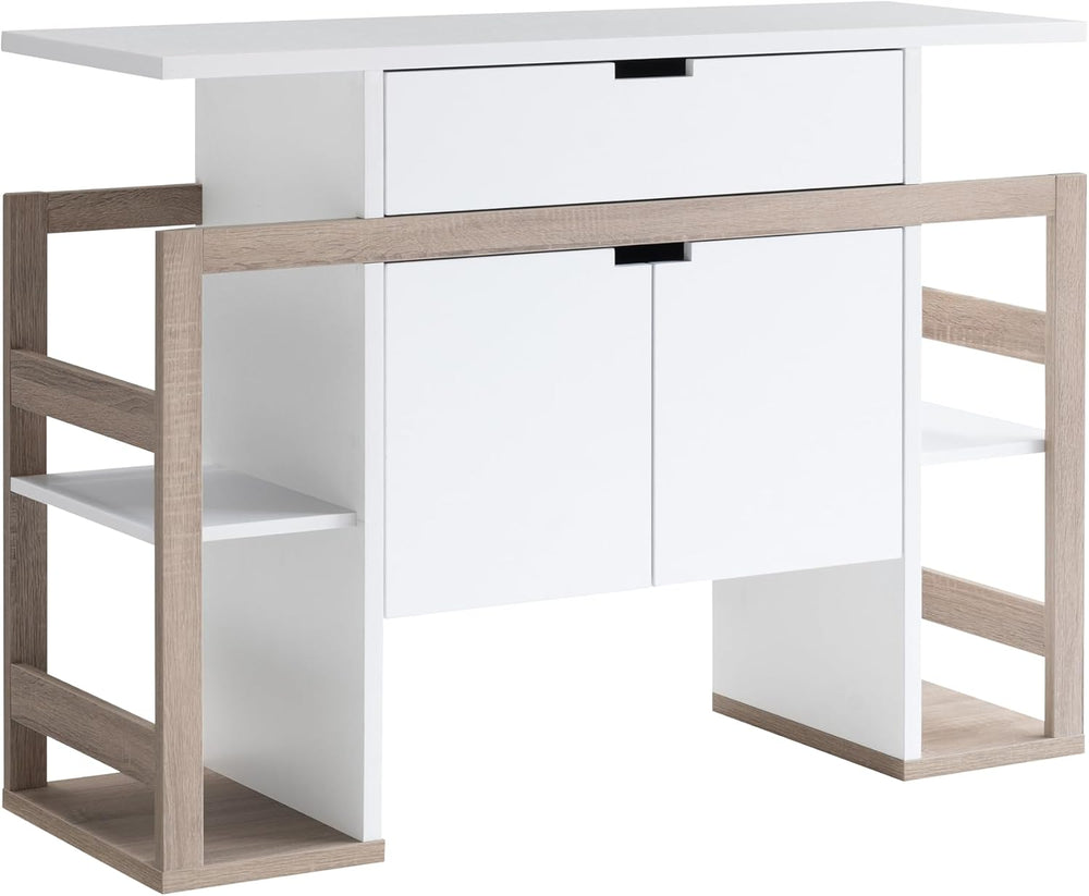 Modern Kitchen Pantry, White Buffet Storage Cabinet with 4 Shelves, Easy to M...