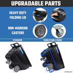 Tilt Truck, 1/2 Cu. Yd. Capacity Dump Cart with Heavy Duty 12” Wheels & 5” Casters & Forklift-able Frame for Jobsites, 850 lbs, Trash Cart with Wheels DUC12T-F-02PK (2-Pack)