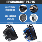 Tilt Truck, 1/2 Cu. Yd. Capacity Dump Cart with Heavy Duty 12” Wheels & 5” Casters & Forklift-able Frame for Jobsites, 850 lbs, Trash Cart with Wheels DUC12T-F-03PK (3-Pack)